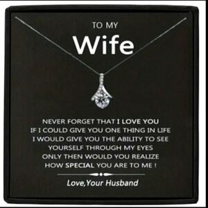 Rhinestone Pendant Necklace Gift Box For Wife